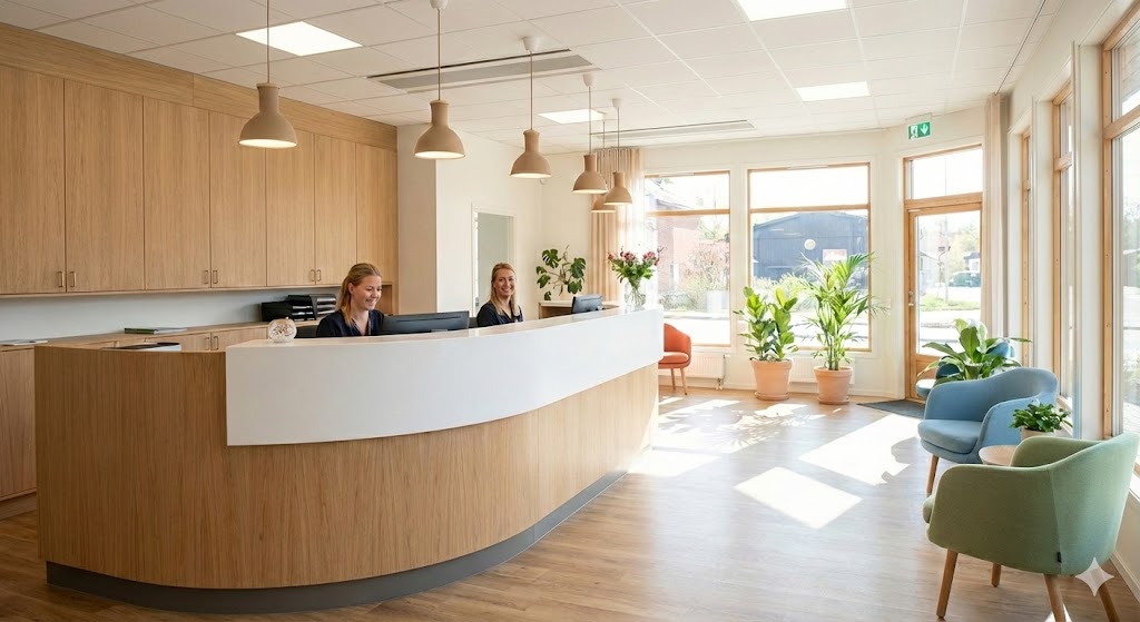 Heller Wartebereich Praxis